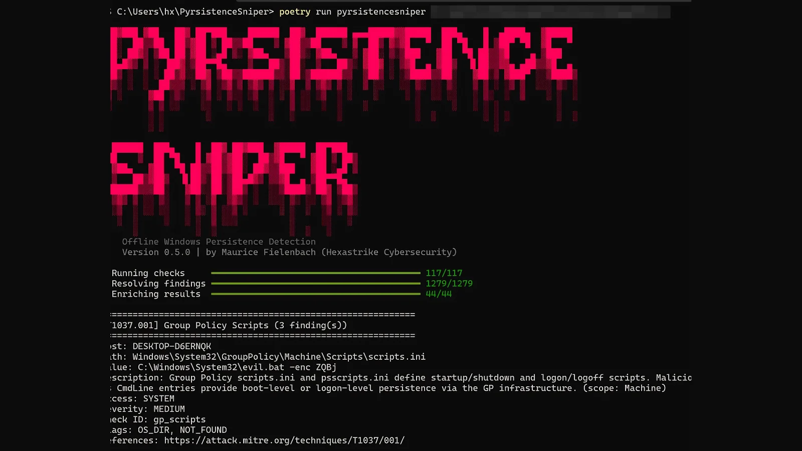PyrsistenceSniper – Tool that Detects 117 Persistence Malware Techniques on Windows, Linux, and macOS