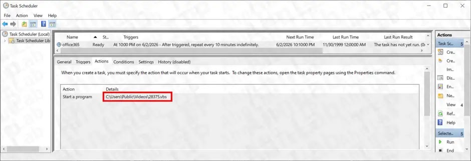 Registered Task Scheduler (Source - ASEC)