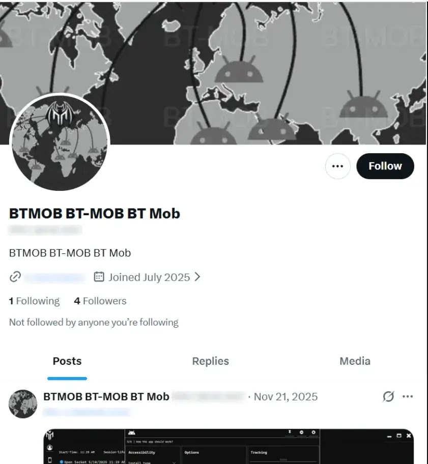 X profile linked to the malware(source :.welivesecurity)