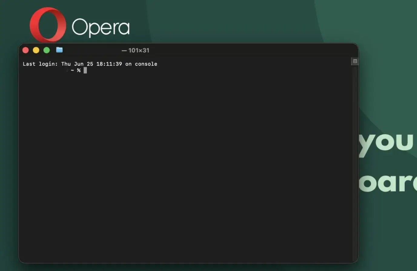A ClickFix-based attack will usually ask you to paste a copied command to your terminal ( source : opera ) 