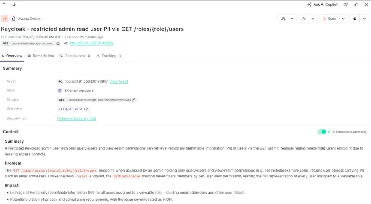 Keycloak Flaw (Source: Escape Tech)