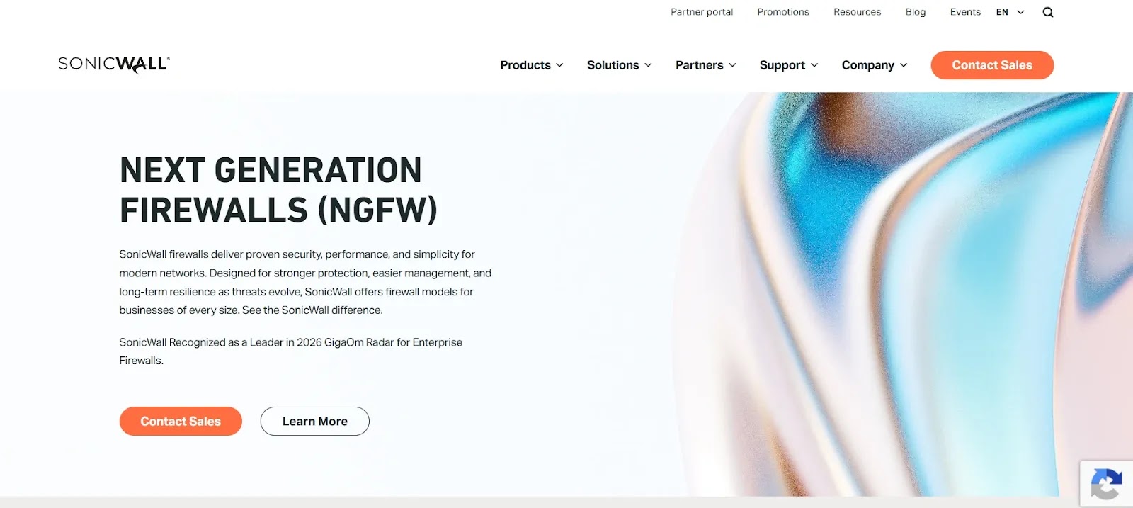 SonicWall Gen 7 TZ series next-generation firewall for small business networks 