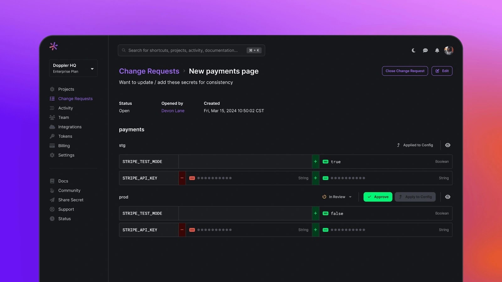 Doppler Launches ‘Change Requests’ to Strengthen Secrets Management Security with Audited Approvals