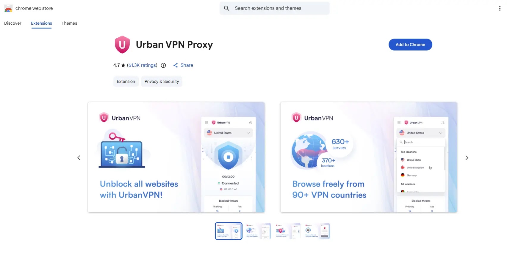Urban VPN Chrome Web Store (Source - G Data)